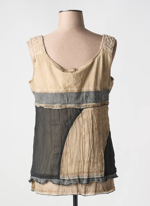 Tunique sans manche beige ELISA CAVALETTI femme