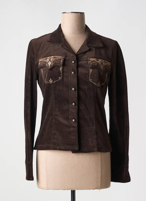 Veste chic marron VERTIGO pour femme