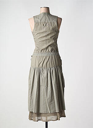 Robe mi-longue sans manche sans manche vert BANDE ORIGINALE femme