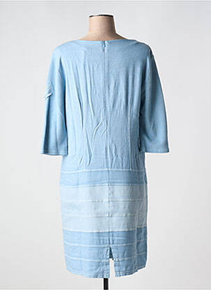 Robe mi-longue manches 3/4 manches 3/4 bleu ELISA CAVALETTI femme