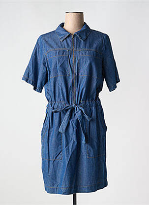 Robe courte manches courtes manches courtes bleu LA FEE MARABOUTEE femme