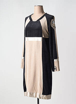 Robe mi-longue manches longues manches longues noir ELISA CAVALETTI femme