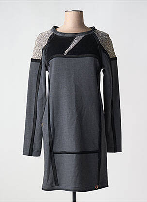 Robe courte manches longues manches longues gris DANIELA DALLAVALLE femme