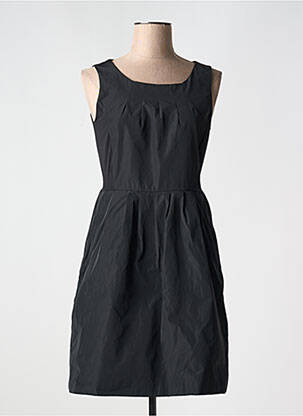 Robe courte fermeture zippée au dos sans manche noir POUSSIERE D'ETOLE femme