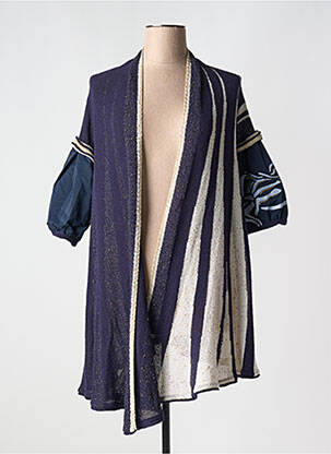 Gilet sans manche col v bleu ELISA CAVALETTI femme