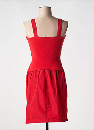 Robe courte coupe cintrée fines bretelles rouge POUSSIERE D'ETOLE femme