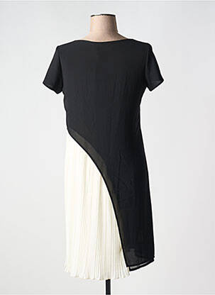 Robe courte coupe fluide manches courtes noir POUSSIERE D'ETOLE femme