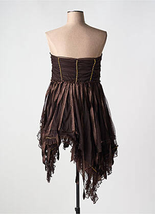 Robe courte sans manche sans manche marron EMPHASIS femme