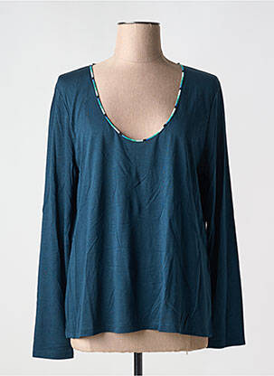 T-shirt col v manches longues vert LA FEE MARABOUTEE femme