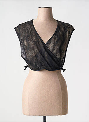 Top stretch manches courtes noir ROSA ROSAM femme