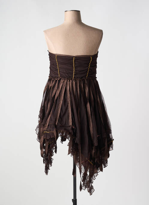 Robe courte marron EMPHASIS pour femme