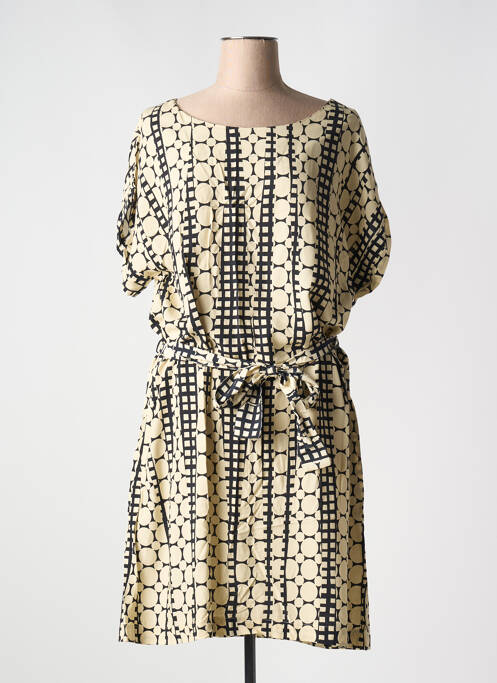 Robe mi-longue beige LA FEE MARABOUTEE pour femme