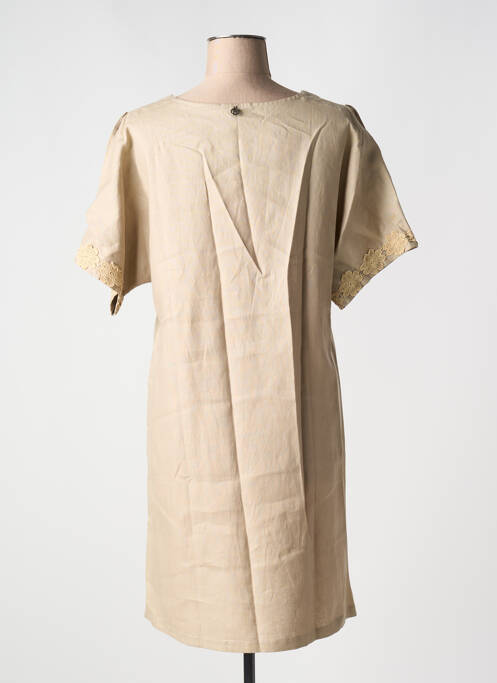 Robe mi-longue beige MALOKA pour femme
