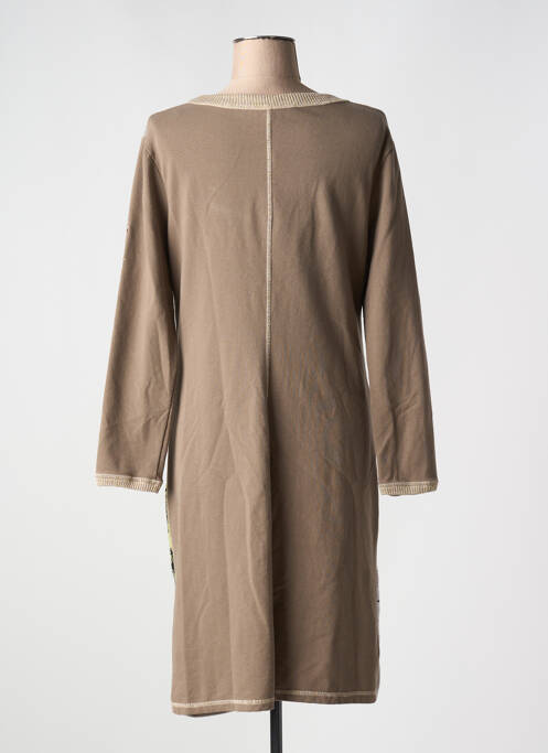 Robe mi-longue marron ELISA CAVALETTI pour femme