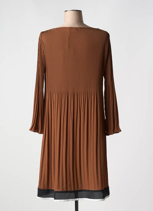 Robe mi-longue marron LA FEE MARABOUTEE pour femme