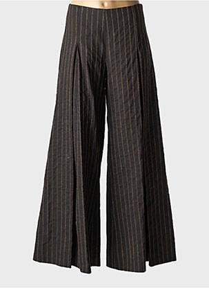 Pantalon flare coupe évasée marron COTTONADE femme