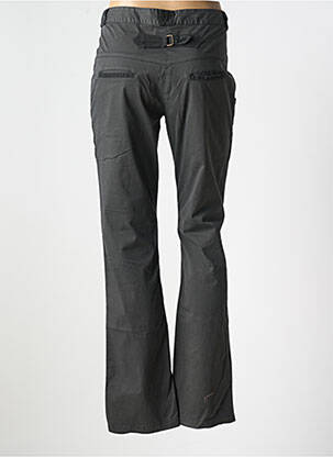 Pantalon droit fermeture zippée sous rabat boutonné gris BANDE ORIGINALE femme