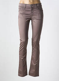 Pantalon slim poches marron BANDE ORIGINALE femme