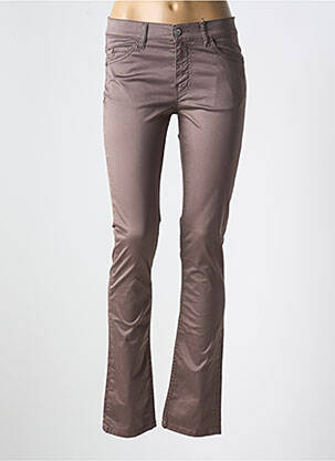 Pantalon slim poches marron BANDE ORIGINALE femme