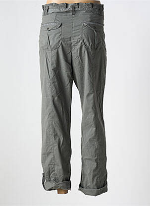 Pantalon droit fermeture zippée sous rabat boutonné gris BANDE ORIGINALE femme