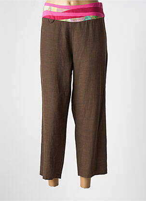 Pantacourt marron AVENTURES DES TOILES pour femme