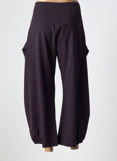 Pantalon 7/8 fermeture zippée sous rabat boutonné violet LAUREN VIDAL femme