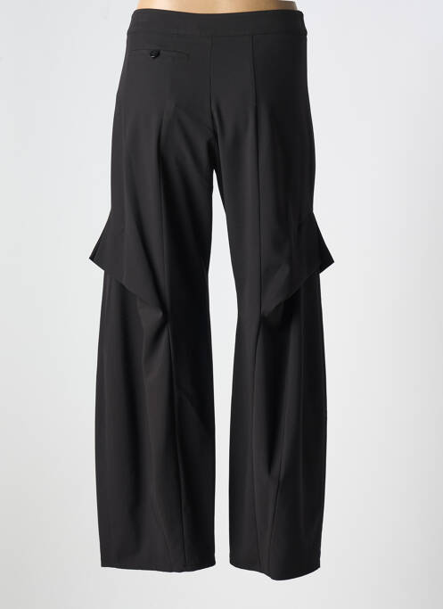 Pantalon droit fermeture zippée sous rabat boutonné noir LAUREN VIDAL femme