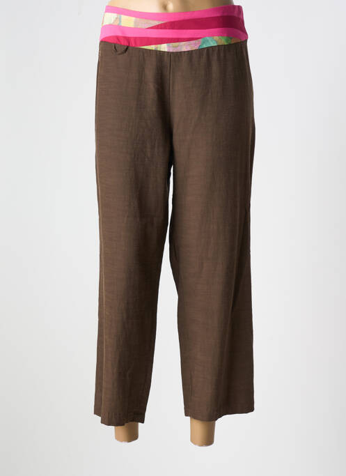 Pantacourt marron AVENTURES DES TOILES pour femme