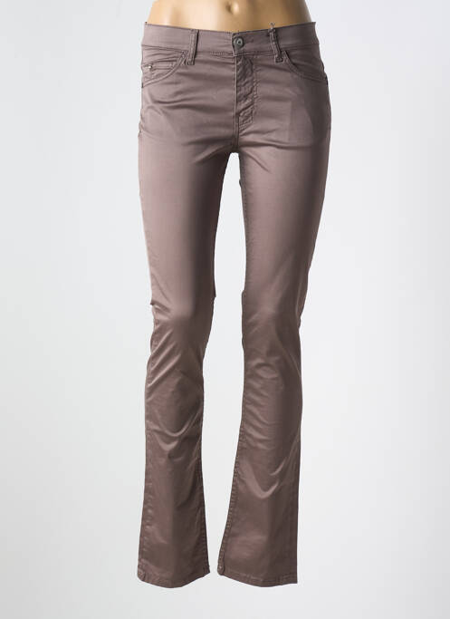Pantalon slim marron BANDE ORIGINALE pour femme