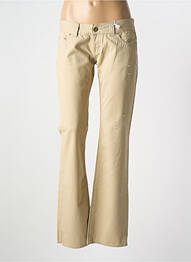 Jeans bootcut stretch taille basse beige E.LOCO femme