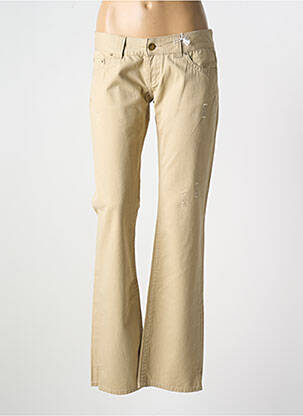 Jeans bootcut stretch taille basse beige E.LOCO femme