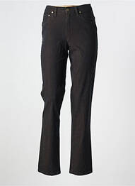 Jeans coupe slim poches taille haute marron ROSA ROSAM femme