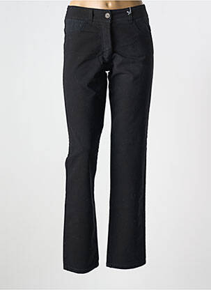 Pantalon droit stretch taille normale noir POUSSIERE D'ETOLE femme