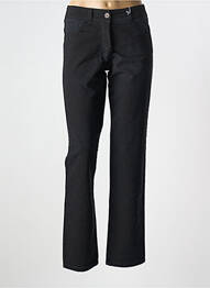 Pantalon droit stretch taille normale noir POUSSIERE D'ETOLE femme