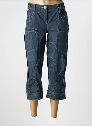 Pantacourt coupe droite taille normale bleu BANDE ORIGINALE femme