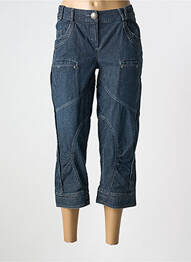 Pantacourt coupe droite taille normale bleu BANDE ORIGINALE femme