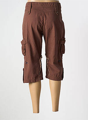 Corsaire tissage denim taille normale marron ET COMPAGNIE femme
