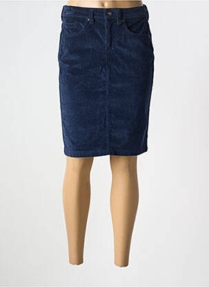 Jupe mi-longue coupe droite bleu IMPAQT femme