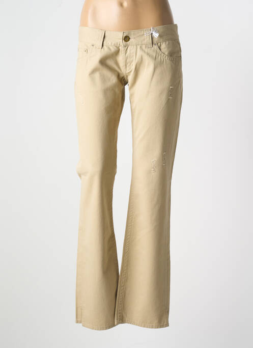 Jeans bootcut beige E.LOCO pour femme