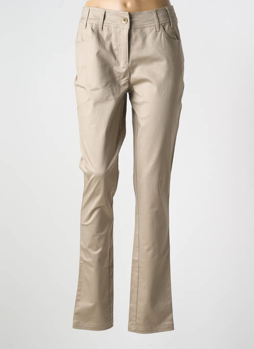 Jeans coupe slim beige SALT & PEPPER pour femme