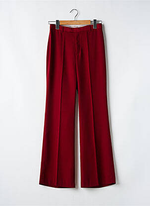 Pantalon large tissage popeline taille normale rouge VERTIGO femme