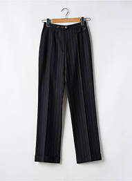 Pantalon droit fermeture zippée sous rabat boutonné taille normale noir ROSA ROSAM femme