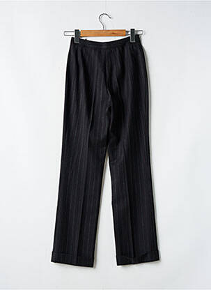 Pantalon droit fermeture zippée sous rabat boutonné taille normale noir ROSA ROSAM femme
