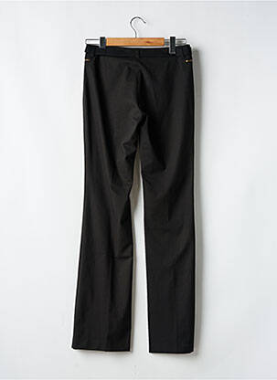 Pantalon droit tissage popeline taille normale noir VERTIGO femme