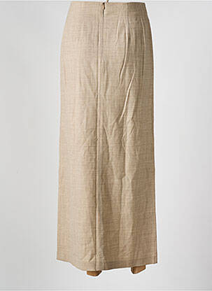 Jupe longue fermeture zippée au dos beige ZAPA femme