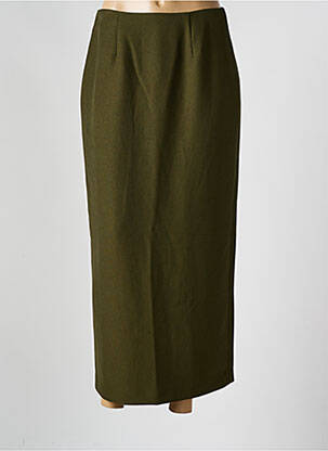 Jupe longue fermeture zippée au dos vert COCO MENTHE femme