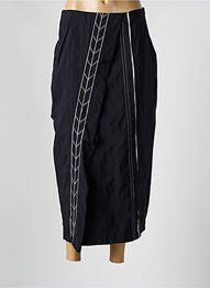 Jupe longue imprimé fantaisie noir LAUREN VIDAL femme