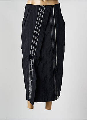 Jupe longue imprimé fantaisie noir LAUREN VIDAL femme