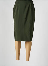 Jupe mi-longue stretch vert MARCELLE GRIFFON femme
