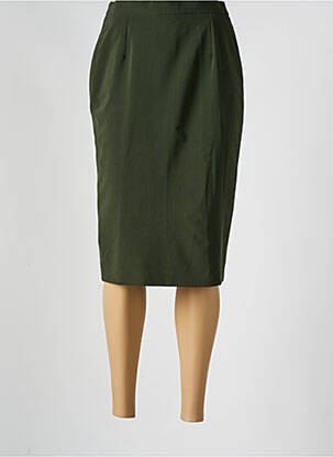Jupe mi-longue taille normale vert MARCELLE GRIFFON femme